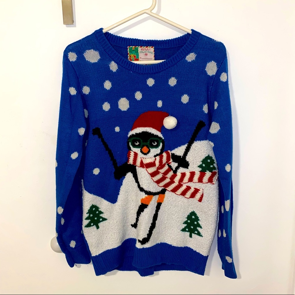 Christmas Penguin Sweater